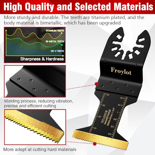 24pcs Titanium Oscillating Tool Blades Metal Wood Cutting