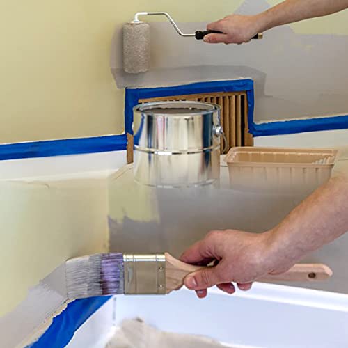 XUXU Blue Painters Tape, 2 Inch Blue Painters Masking Tape Bulk for Multi-Surface, Produce Sharp Lines, Residue-Free 196 Yards Total Blue Tape Set of 4 Rolls