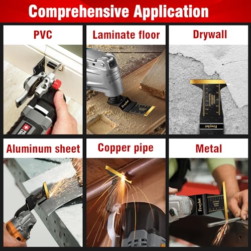 24pcs Titanium Oscillating Tool Blades Metal Wood Cutting