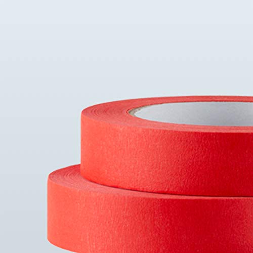 Lichamp 2 Pack Red Painters Tape 1 inch, Red Masking Tape 1 inch x 55 Yards x 2 Rolls (110 Total Yards)