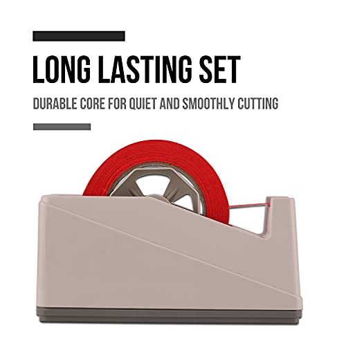 Lichamp 2 Pack Desktop Tape Dispenser Holder with Large 3 inch Core for Masking Tape, Heat Transfer Tape Sublimation, Painters Tape, Freezer Tape and Kitchen Tape, 0228LG