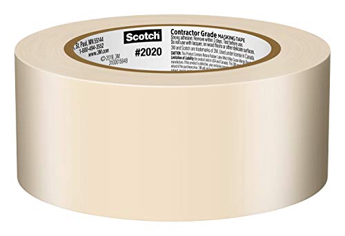 Scotch Painter's Tape Contractor Grade Masking Tape, 6 Rolls, 1.88 in x 60.1 yd, Holds to Surfaces For Up to 3 days, Removes Easily Without Leaving Sticky Residue, Interior & Exterior Use (2020-48TP6)