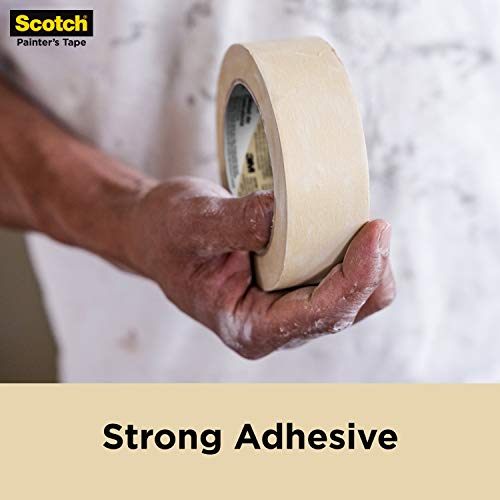 Scotch Painter's Tape Contractor Grade Masking Tape, 6 Rolls, 1.88 in x 60.1 yd, Holds to Surfaces For Up to 3 days, Removes Easily Without Leaving Sticky Residue, Interior & Exterior Use (2020-48TP6)