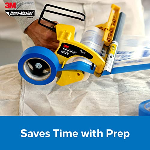 3M Hand Masker M3000 Tape Dispenser, Film & Tape, Applies Painter's Tape to Masking Film or Paper in One Continuous Application, Compact & Lightweight Design, Saves Time When Preparing For Painting