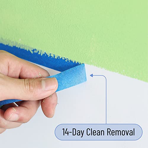 Bates- Painters Tape, 0.7 inch Paint Tape, 3 Pack, 54 Yards, 162 Yards in Total, Painting Tape, Masking Tape, Blue Masking Tape, Wall Safe Tape, Paint Tape, Blue Painter Tape