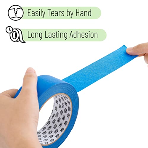 Bates- Painters Tape, 0.7 inch Paint Tape, 3 Pack, 54 Yards, 162 Yards in Total, Painting Tape, Masking Tape, Blue Masking Tape, Wall Safe Tape, Paint Tape, Blue Painter Tape