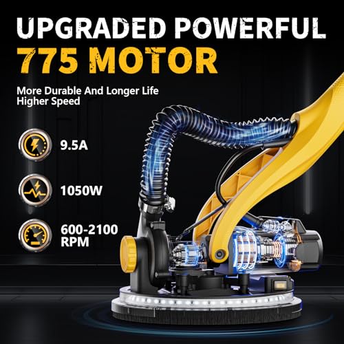 ALLOYPOWER Electric Drywall Sander with Vacuum Dust Collection