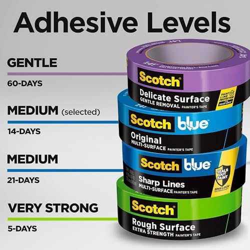 Scotch Painter's Tape Original Multi-Surface Painter's Tape, Blue, Paint Tape Protects Surfaces and Removes Easily, Multi-Surface Painting Tape for Indoor and Outdoor Use, 0.94 Inches x 60 Yards, 6 Rolls