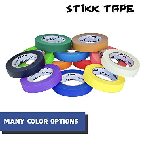 STIKK Painters Tape - 3pk Blue Painter Tape - 1/4 inch x 60 Yards - Paint Tape for Painting, Edges, Trim, Ceilings - Masking Tape for DIY Paint Projects - Residue-Free Painting Tape
