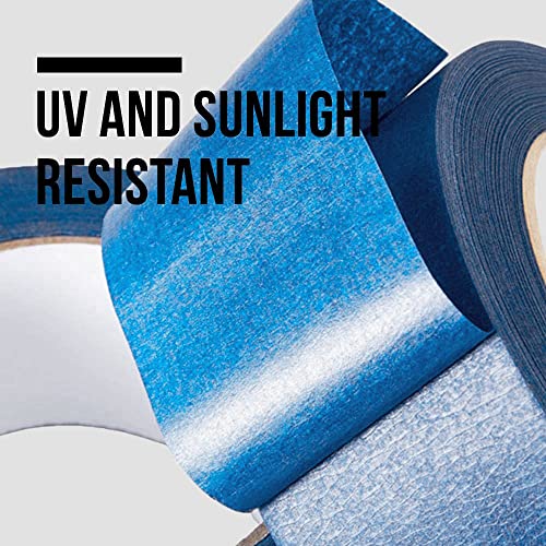 Lichamp 10-Piece Blue Painters Tape 1 inch, Blue Masking Tape Bulk Multi Pack, 1 inch x 55 Yards x 10 Rolls (550 Total Yards)