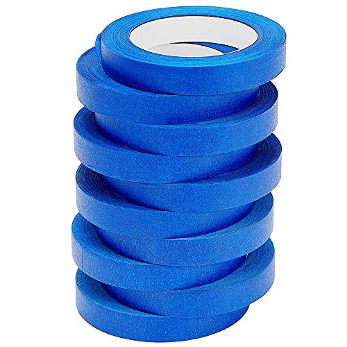 Lichamp 10 Pack Blue Painters Tape 3/4 inch, Blue Masking Tape Bulk Multi Pack, 0.75 inch x 55 Yards x 10 Rolls (550 Total Yards)