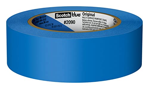 Scotch Painter's Tape 1.41 inches Original Multi-Surface Painter's Tape, x 60 yards (360 yards total), 2090, 6 Rolls, Blue, 6 Foot