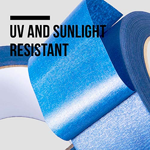 Lichamp Blue Painters Tape 2 inches Wide, Bulk 4 Pack Original Blue Masking Tape, 1.95 inch x 55 Yards x 4 Rolls (220 Total Yards)