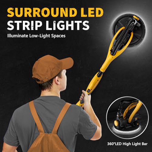 ALLOYPOWER Electric Drywall Sander with Vacuum Dust Collection