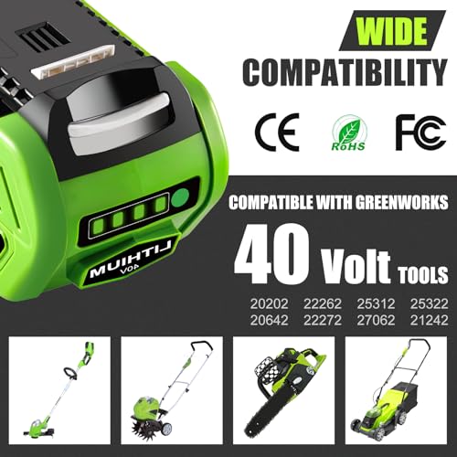 Greenworks 40V Replacement Lithium Battery - 6000mAh