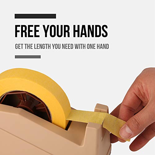 Lichamp Desktop Tape Dispenser Holder with Large 3 inch Core for Masking Tape, Heat Transfer Tape Sublimation, Painters Tape, Freezer Tape and Kitchen Tape