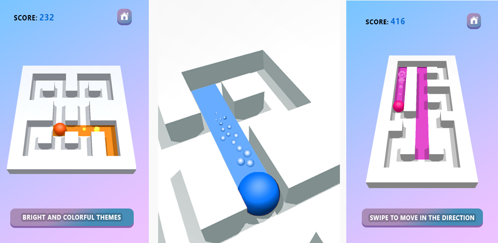 Roller Paint Ball Rush! Color Ball Maze Splat Paint Fill Rolling Dash 3D - Amazed Ball Color Paint Maze Amazing Roller Paint Ball Puzzle