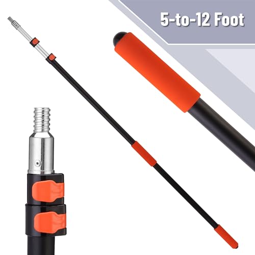 Bates- Extension Pole, 5 to 12 Ft Pole, ‎Telescoping Pole, Extendable Pole, Telescopic Pole, Paint Pole, Paint Roller Extension Pole, Paint Extension Pole, Telescopic Poles