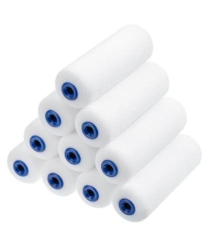 Bates- Foam Paint Roller Covers, 10 Pack, 4 Inch, Paint Roller 4 Inch, High Density Foam Roller Paint Covers, 4 Inch Paint Roller, Paint Rollers 4 Inch, Foam Paint Roller 4 Inch Foam Roller