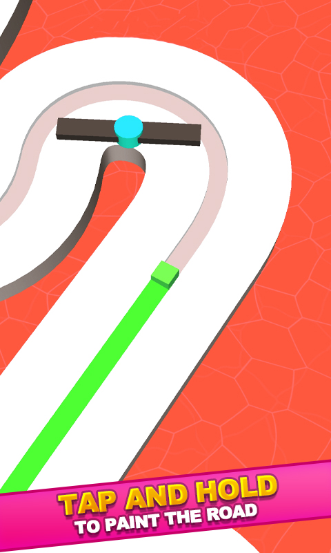 Color Path Line! Color Roll Draw Line Painter Race 3D - Roller Paint the Road Maze Color Adventure Game