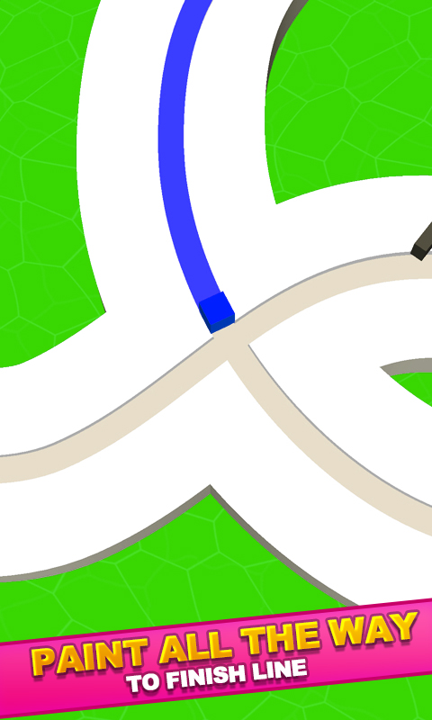 Color Path Line! Color Roll Draw Line Painter Race 3D - Roller Paint the Road Maze Color Adventure Game