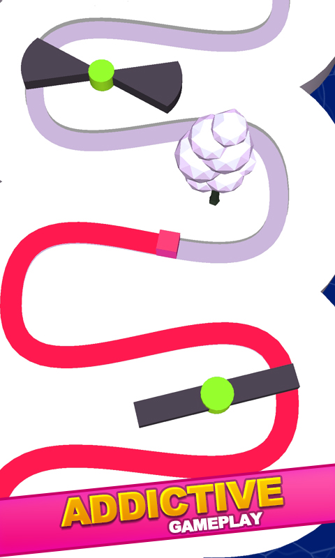 Color Path Line! Color Roll Draw Line Painter Race 3D - Roller Paint the Road Maze Color Adventure Game