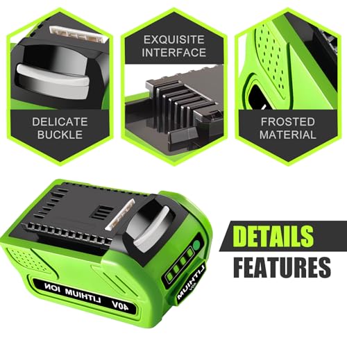 Greenworks 40V Replacement Lithium Battery - 6000mAh
