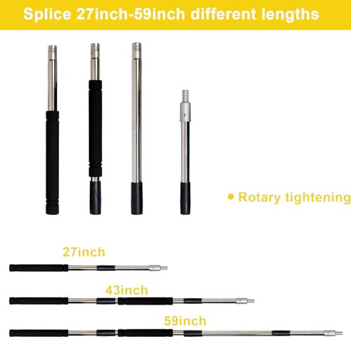 Extension Pole, 3 Feet to 4 Feet Multi-Purpose Splice Extension Rod Pole Outdoor Spray Paint Roller Cleaning Extension Pole and Chandelier Replacement (3feet-4feet)