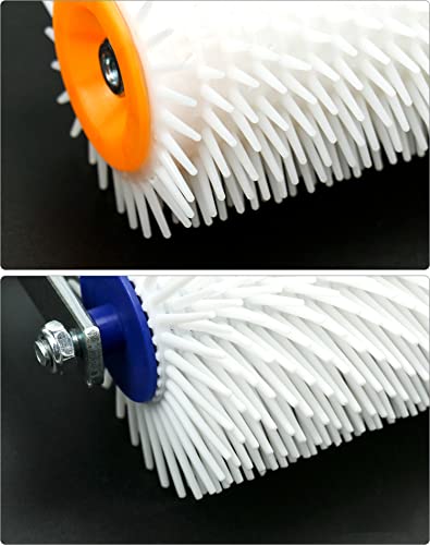 QWORK Self-Levelling Cement Tool Kit, Floor Construction Roller Spike Shoes, Epoxy Floor Paint Tool, Stainless Steel Scraper Self-Leveling Rake