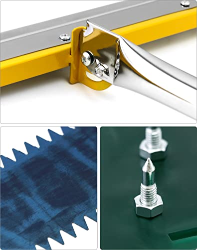 QWORK Self-Levelling Cement Tool Kit, Floor Construction Roller Spike Shoes, Epoxy Floor Paint Tool, Stainless Steel Scraper Self-Leveling Rake