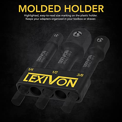 LEXIVON Impact Grade Socket Adapter Set - 3-Piece