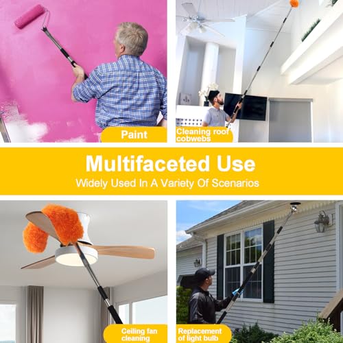 Extension Pole, 3 Feet to 4 Feet Multi-Purpose Splice Extension Rod Pole Outdoor Spray Paint Roller Cleaning Extension Pole and Chandelier Replacement (3feet-4feet)