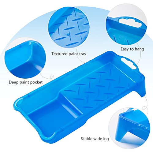 Mister Rui Paint Roller Kit, 8 Pack, 2 Inch Microfiber Paint Roller Covers (3/8" Nap), Small Paint Rollers with Tray and Roller Frame, Mini Rollers for Painting, Paint Supplies for House Painting