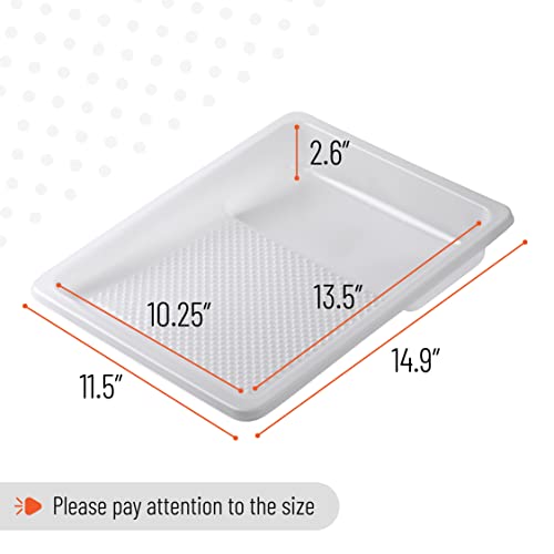 Bates- Paint Tray Liner, 9 Inch, 10 Pack, Paint Roller Tray, Disposable Plastic Paint Trays, Paint Pans Trays, Paint Supplies for House Painting, Roller Tray
