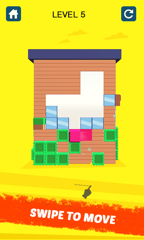 House Color Paint Roller Swipe - Maze Painting Puzzle