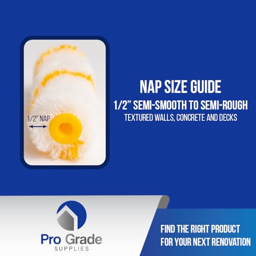 Pro Grade - Paint Roller Tool Kit - 10 Piece Painting Set - Mini Plastic Paint Tray Set, Mini Roller Frame,Microfiber Roller Covers