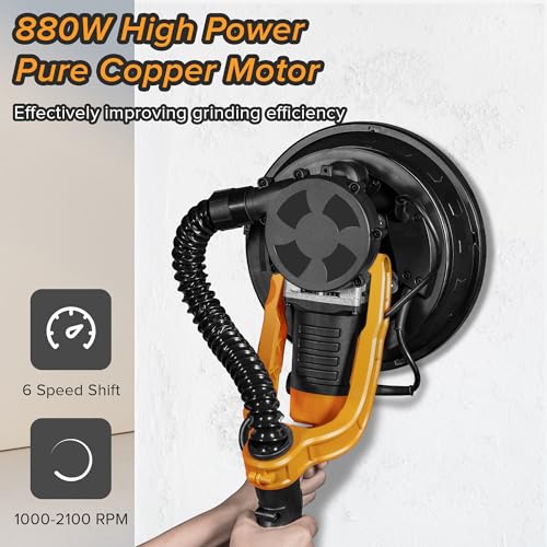 Electric Drywall Sander with Vacuum Dust Collection