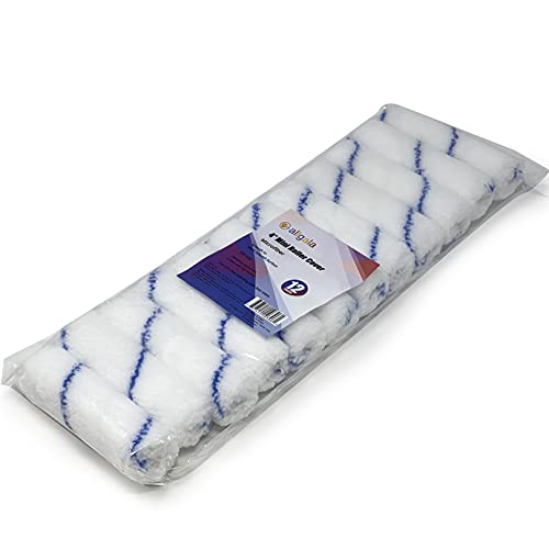 Allgala 12-Piece 4" Mini 3/8" Nap Shedless Microfiber Paint Roller Cover - TH10306