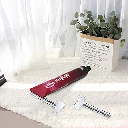 ZOCONE Toothpaste Squeezer, 6pcs Metal Tube Squeezer Key Stainless Steel Toothpaste Roller Tube Wringer for Paint, Cream, Cosmetic and Hair Dye(E)