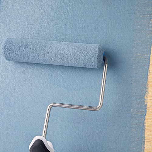 Mister Rui Paint Roller Kit, 9 Pack, 6 Inch High Density Foam Paint Roller, Paint Tray with Liner, Mini Paint Rollers for Painting Walls, Small Paint Roller Tray Set