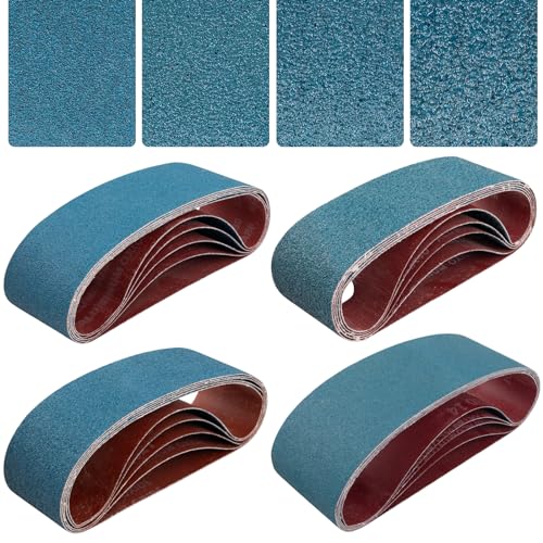 20-Pack Zirconia Sanding Belts Kit for Belt Sander