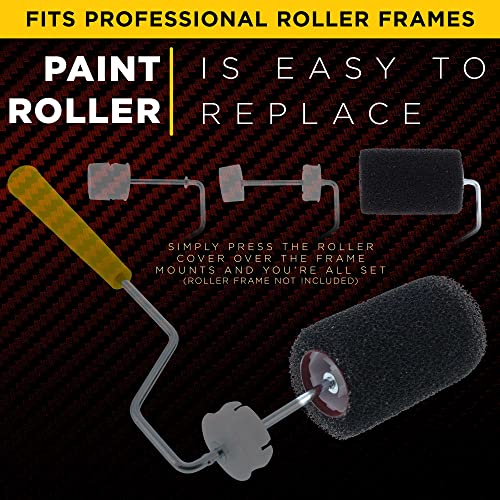 Custom Shop 4" x 1/4" Textured Bed Liner Roller Covers (Pack of 3) - for Roll-On Custom Coat Truck Bedliner Coating Application - Create Texture Effect with Paint and Non-Skid Protective Coatings