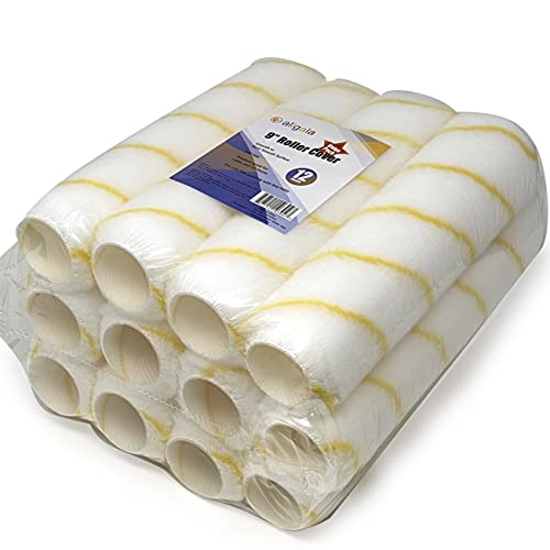 Allgala 12-Piece 9 Inch Shedless Paint Roller Covers - TH10304