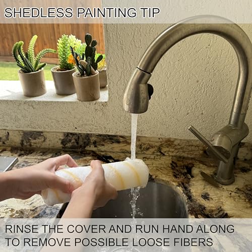 Allgala 12-Piece 9 Inch Shedless Paint Roller Covers - TH10304