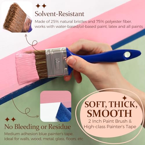 20pcs Small Paint Roller Kit, PinStone 4 inch 2 inch Mini Paint Roller Brush Kit with Foam Microfiber Covers & Heavy-Duty Paint Tray, Home House Painting Roller for Walls, Cabinet, Touch-ups Supplies