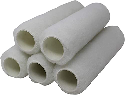 Pro Grade - Paint Roller Covers - 3/8 X 9 Inch White Nylon 5 Pack