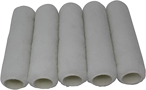 Pro Grade - Paint Roller Covers - 3/8 X 9 Inch White Nylon 5 Pack
