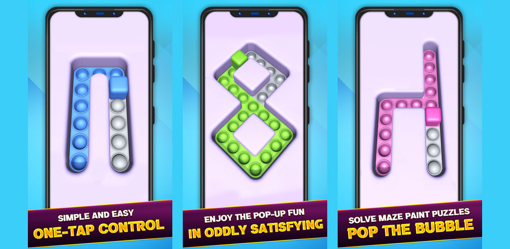 Fidget Painting Roller Cube Bubble Popping 3D - Rolling Colorful Maze Pop it Puzzle