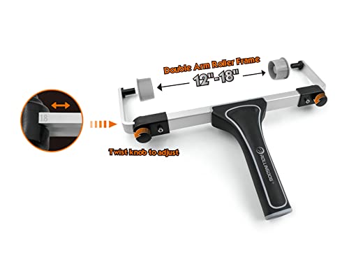 ROLLINGDOG 18 Inch Paint Roller - Adjustable Paint Roller Frame from 12" to 18" for Large Area, Ceiling, Floor, Wall Painting, Can be Attached to Threaded End Extension Poles