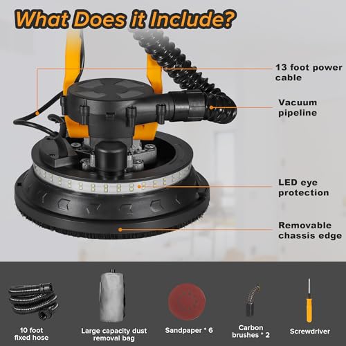 Electric Drywall Sander with Vacuum Dust Collection